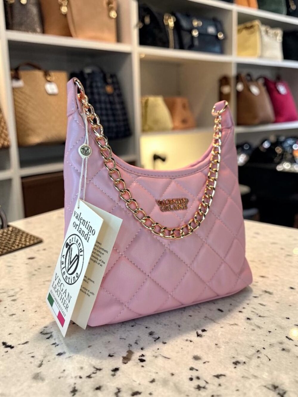 Pretty Pink Hobo Style Bag by Valentino Orlandi  NWT